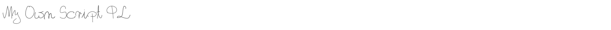 Sample characters My Own Script PL Font